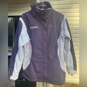 COLUMBIA Core Women's Purple & White Nylon Ski Jacket Sportswear Size M